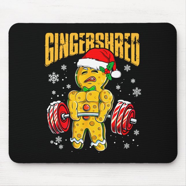 Gingershred Funny Pepparkaksgubbe Gym Bodybuilding Musmatta (Framsidan)