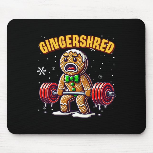 Gingershred Funny Pepparkaksgubbe Gym Bodybuilding Musmatta (Framsidan)