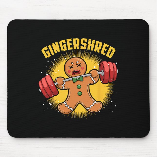 Gingershred Funny Pepparkaksgubbe Gym Bodybuilding Musmatta (Framsidan)