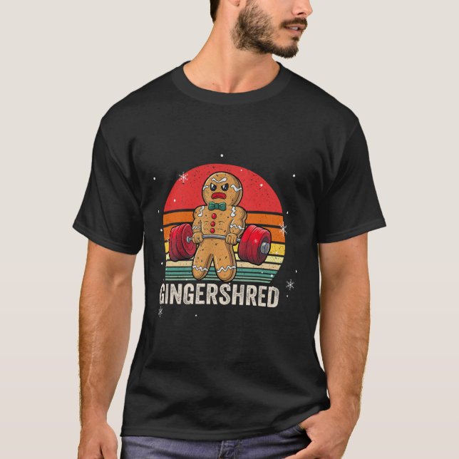 Gingershred Funny Pepparkaksgubbe Gym Bodybuilding T Shirt (Framsida)