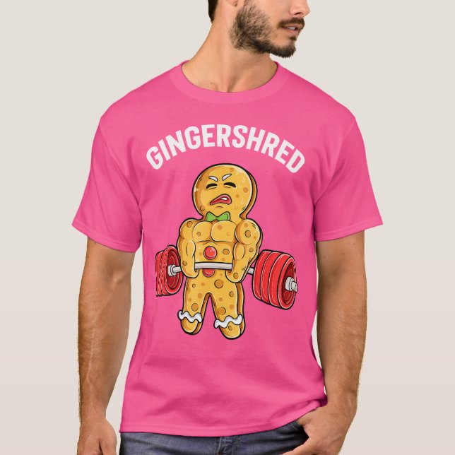 Gingershred Funny Pepparkaksgubbe Gym Bodybuilding T Shirt (Framsida)