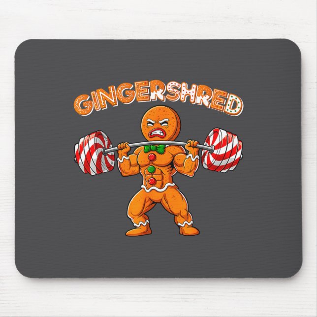 Gingershred Rolig Gingerbread Man Gym Bodybuilding Musmatta (Framsidan)