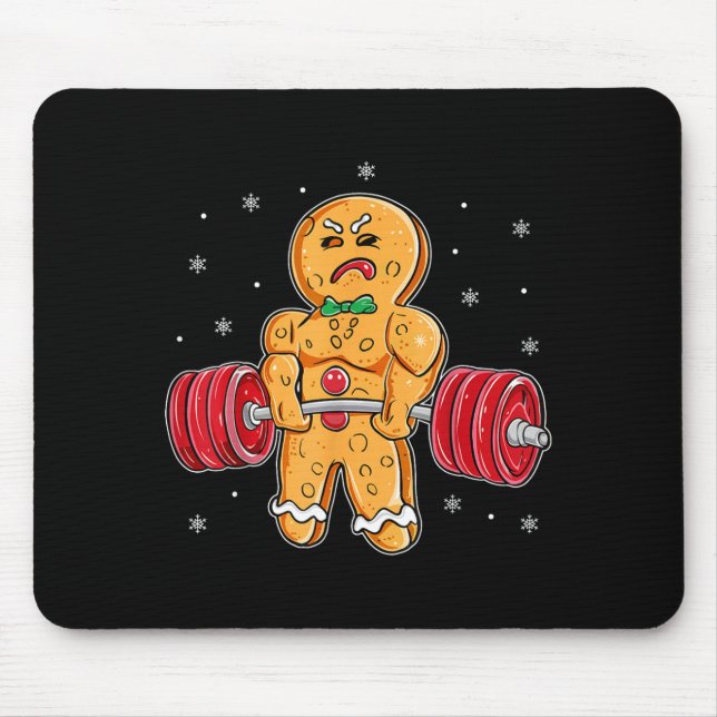 Gingershred Roligt Gingerbread Man Gym Kroppsträni Musmatta (Framsidan)