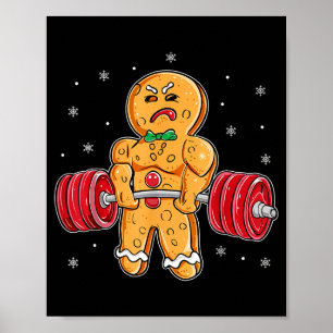 Gingershred Roligt Gingerbread Man Gym Kroppsträni Poster