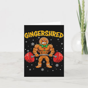 Gingershred Roligt Gingerbread Man Gym Träning Kort
