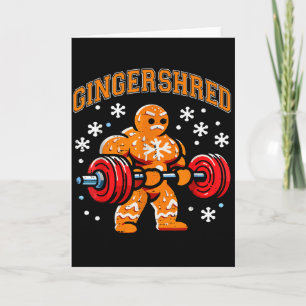 Gingershred Roligt Gingerbread Man Gym Träning Kort