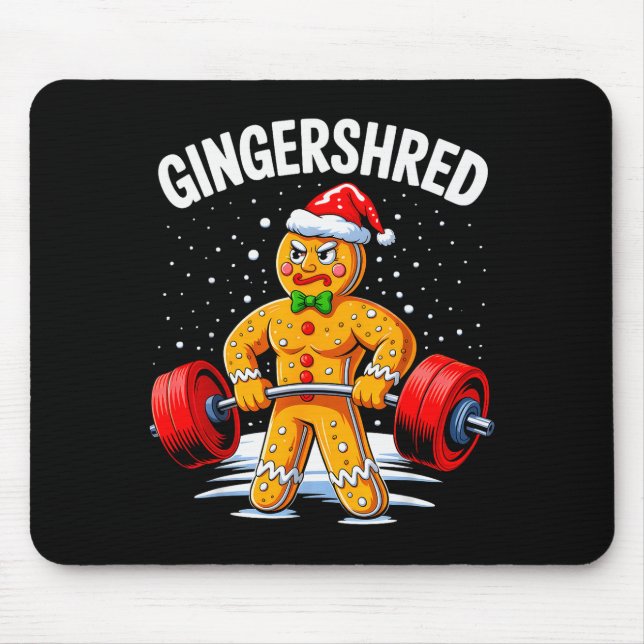 Gingershred Roligt Gingerbread Man Gym Träning Musmatta (Framsidan)