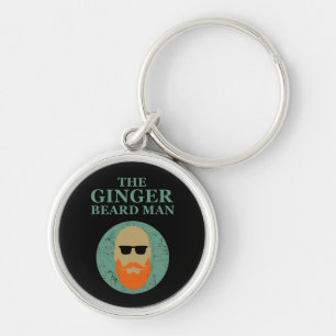 Gingerskäggaren Rund Silverfärgad Nyckelring
