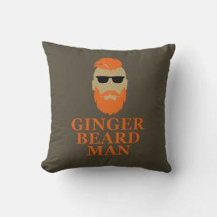 Gingerskäggsmannen rolig skäggig kudde