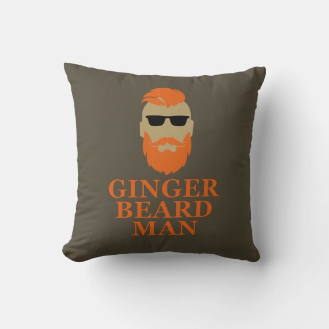 Gingerskäggsmannen rolig skäggig kudde (Framsida)