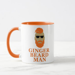 Gingerskäggsmannen rolig skäggig mugg