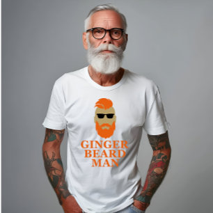 Gingerskäggsmannen rolig skäggig t shirt