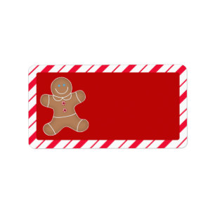 Gingertea Cookie-juladressetikett Adressetikett