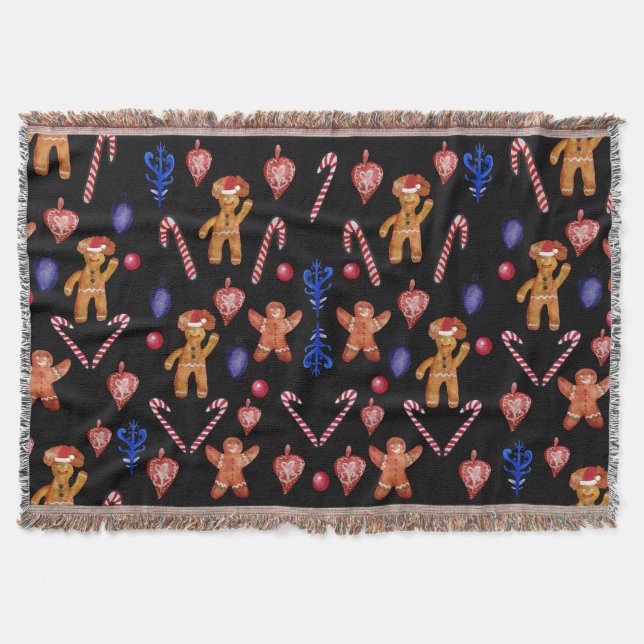 Gingertea Cookie Man&Helgdag Decor Filt (Framsidan)