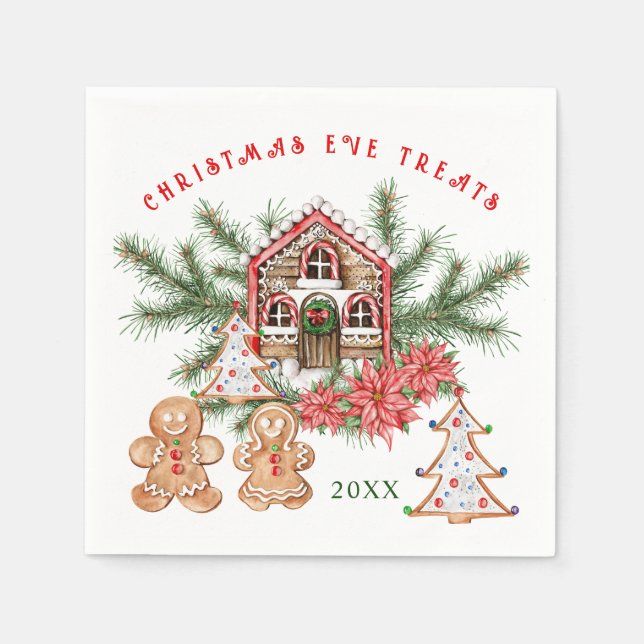 Gingertea Girl Boy Candy cane jul Pappersservett (Framsidan)