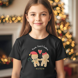 Gingertea Girl Boy Helgdag Peace Kärlek Cookies T Shirt