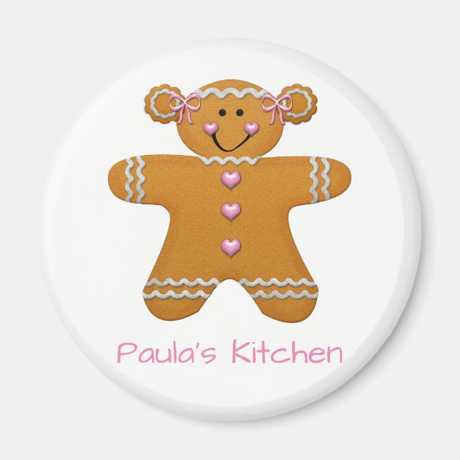 Gingertea Girl Fridge Magnet~Personalisera! Magnet (Framsidan)