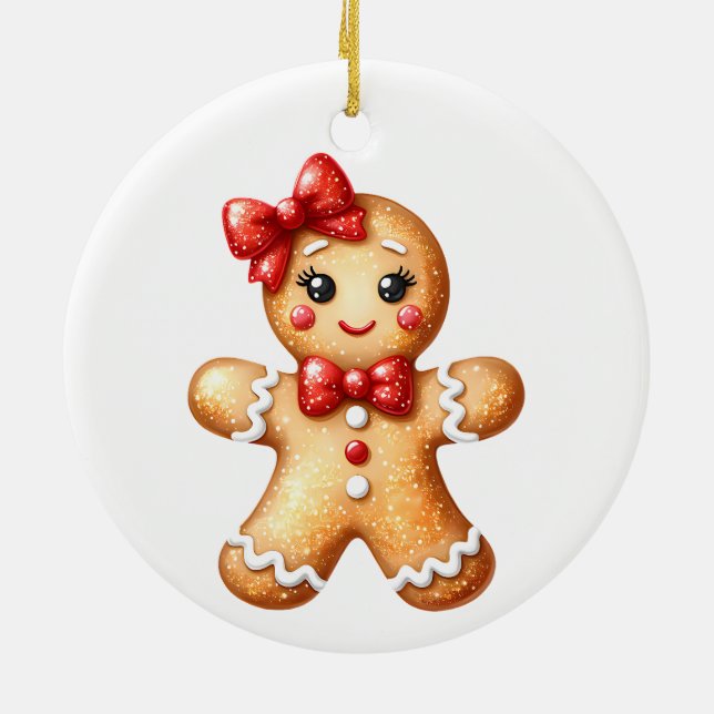 Gingertea Girl Julgransprydnad Keramik (Baksidan)