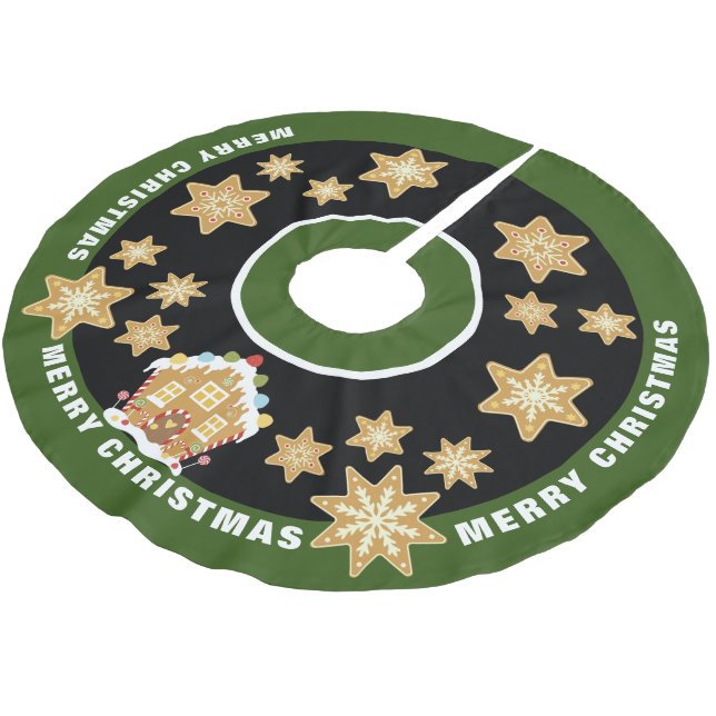 Gingertea Snöflingor God jul Julgransmatta Borstad Polyester (Vinklad)