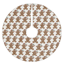 Gingerwoodflicka med rött snö och sötsaker julgransmatta borstad polyester