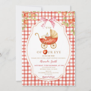 Gingham Apple från vår Öga babykläder Inbjudningar