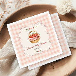 Gingham Apple of Our Eye Baby Shower Pappersservett