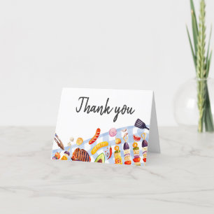 Gingham Baby BBQ Baby Shower Tack Kort
