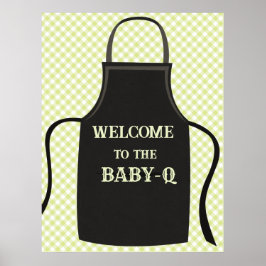 Gingham Baby-q Välkommen Poster