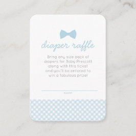 Gingham bågdusch för babyduschbladen raffle biljet tilläggskort