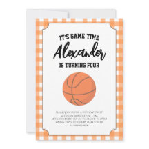 Gingham Basketboll Födelsedag