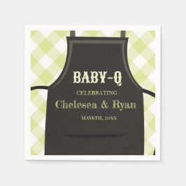 Gingham BBQ Baby shower  Pappersservett