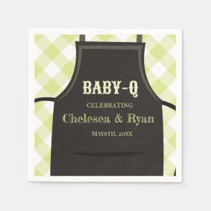 Gingham BBQ Baby shower Pappersservett