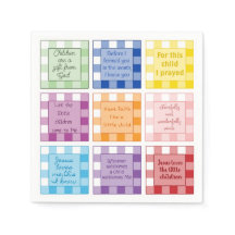 Gingham Bible verses Baby Shower