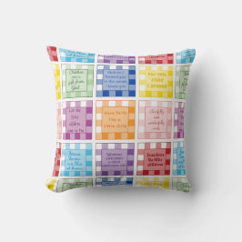 Gingham Bible verses om barn spädbarn Kudde