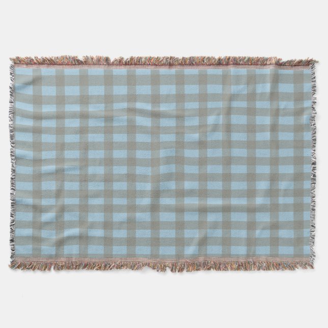 Gingham Blå  Filt (Framsidan)