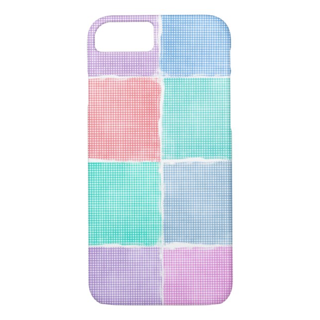 gingham block Case-Mate iPhone skal (Baksida)