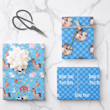 Gingham blue