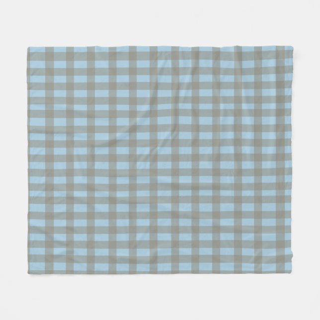 Gingham Blue  Fleecefilt (Framsidan (Horisontell))