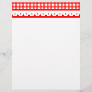 Gingham brevpapper
