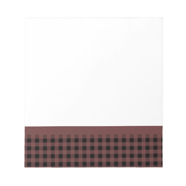 Gingham Brown och Black Anteckningsblock (Framsida)