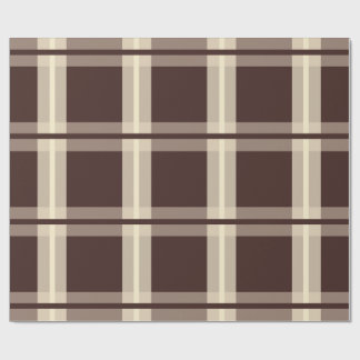 Gingham | Brun & Beige Presentpapper