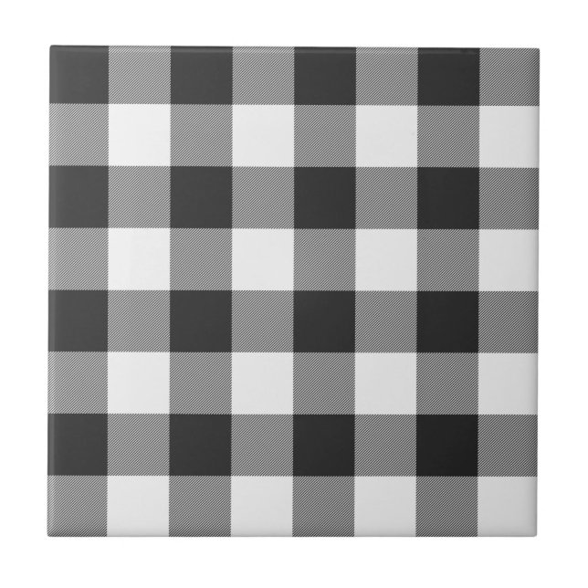 Gingham Buffalo Play White Tartan Play Mönster Kakelplatta (Framsidan)