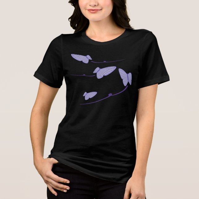 Gingham Butterflies Tee Shirt (Framsida)