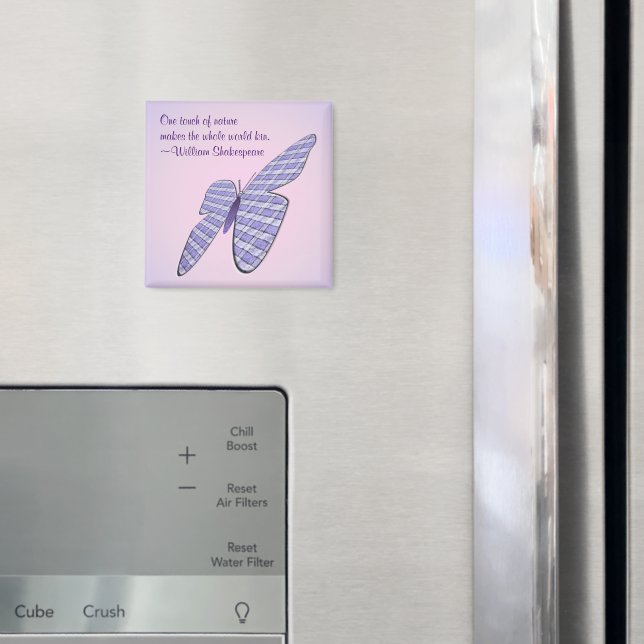 Gingham Butterfly Magnet (In Situ (Fridge))