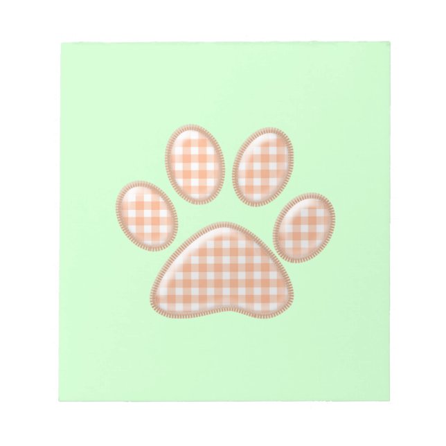 gingham cat tass - orange anteckningsblock (Framsida)