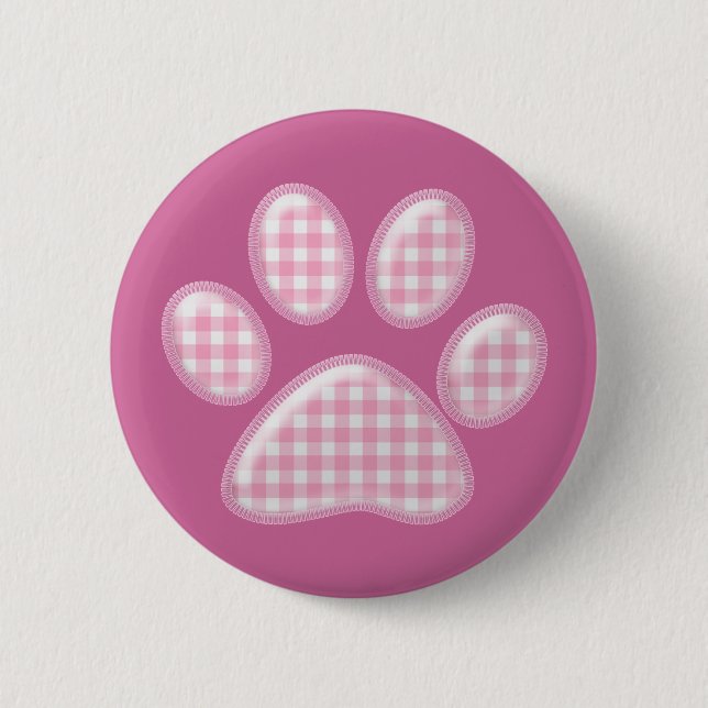 gingham cat tass - rosa knapp (Framsida)