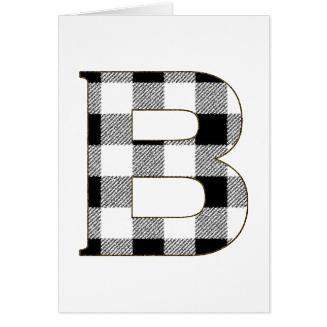 Gingham Check B Hälsningskort (Framsidan)