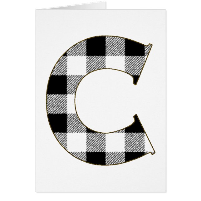 Gingham Check C Hälsningskort (Framsidan)