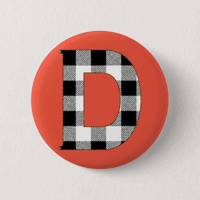 Gingham Check D Knapp (Framsida)