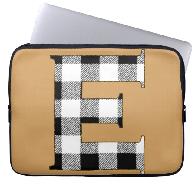 Gingham Check E Laptop Sleeve (Framsidan)